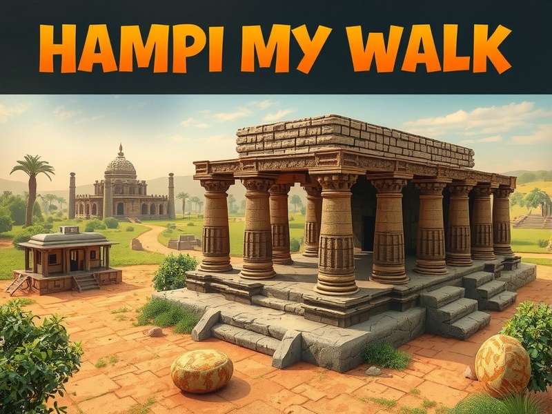 Archaeological puzzle solving in Hampi mobile game
